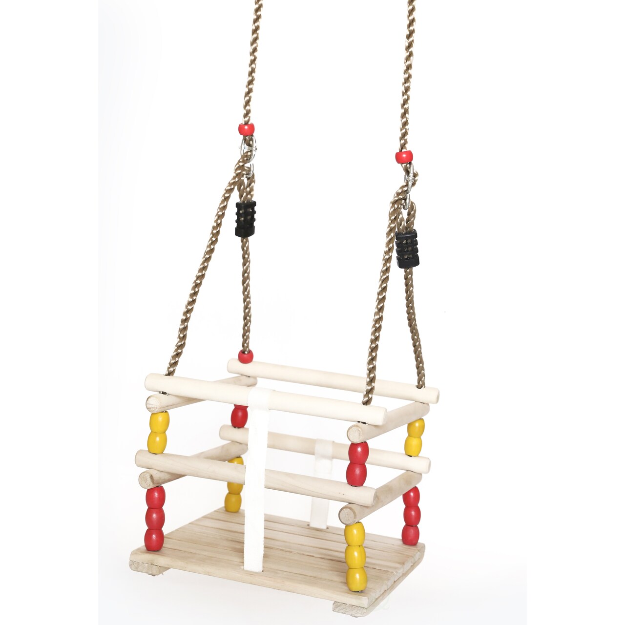Playberg Wooden Baby Swing with Hanging Ropes, for Babies and Toddlers